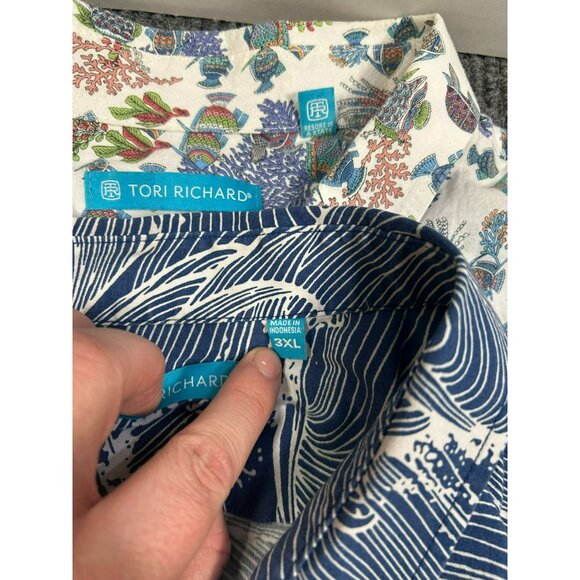 Tori Richard Men's 3XL Resort Wear Button-Up Shirts Set Of 3 - Ocean Wave Shark - Picture 4 of 12